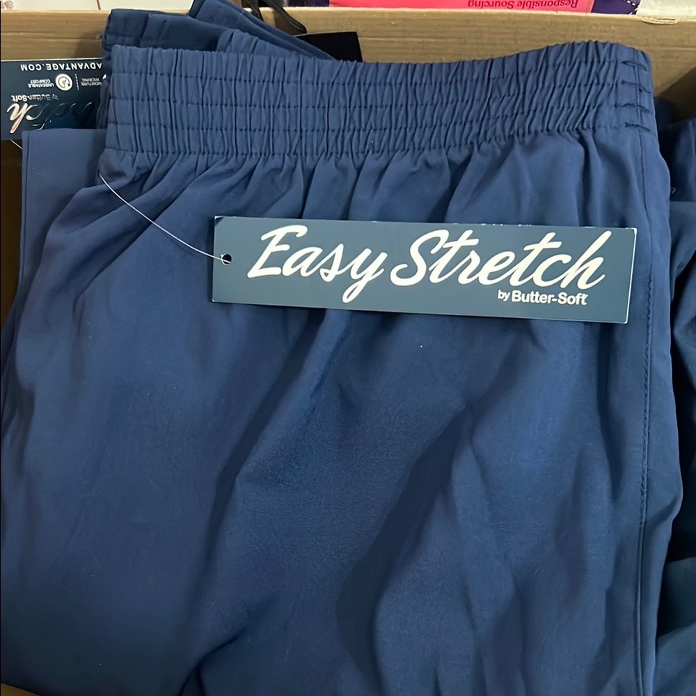 Easy Stretch Navy Pants  set of two uniform scrub pants
